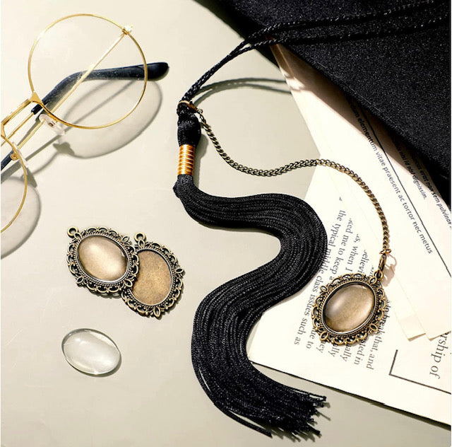Tassel charm with custom Photo