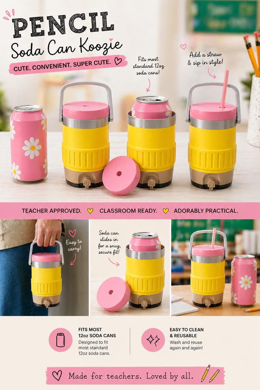 Pencil Soda Can Koozie