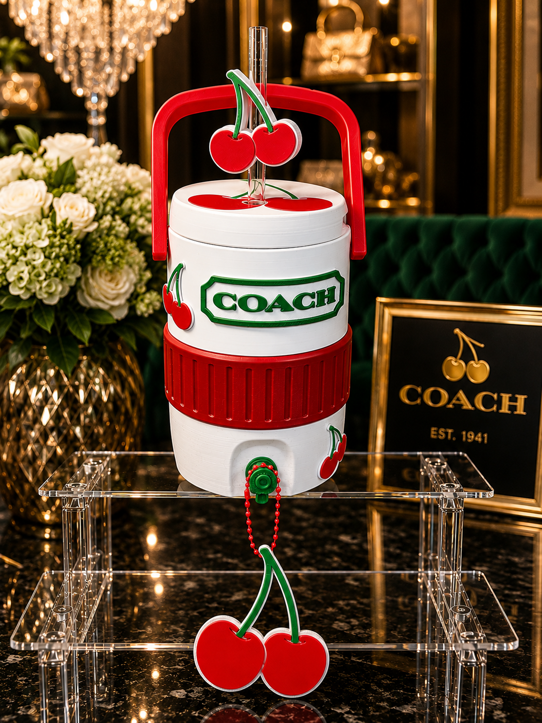 CH Cooler Can Holder 12 oz, 3D Printed Can Holder with Handle, Soda Can Holder