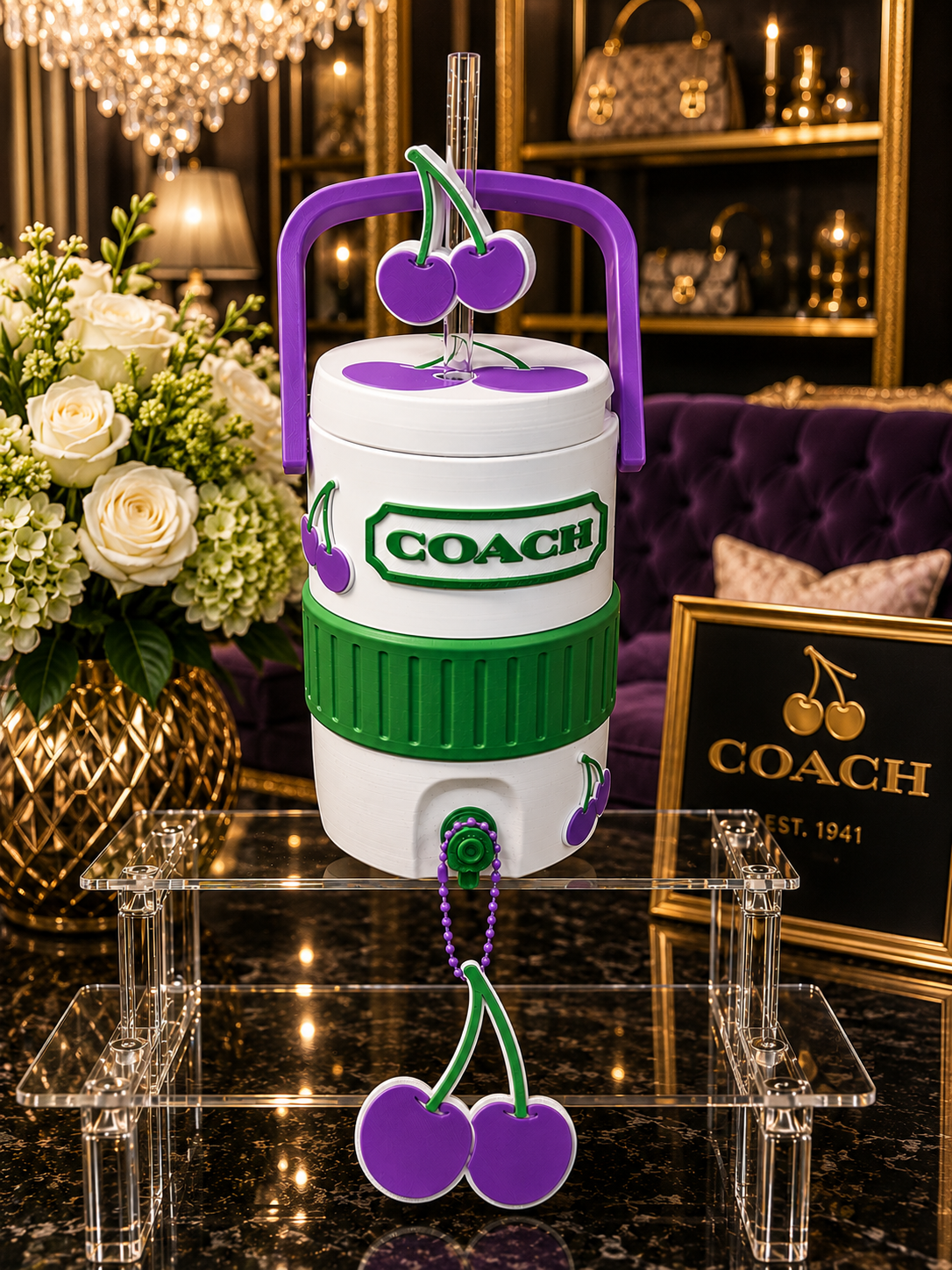 CH Cooler Can Holder 12 oz, 3D Printed Can Holder with Handle, Soda Can Holder