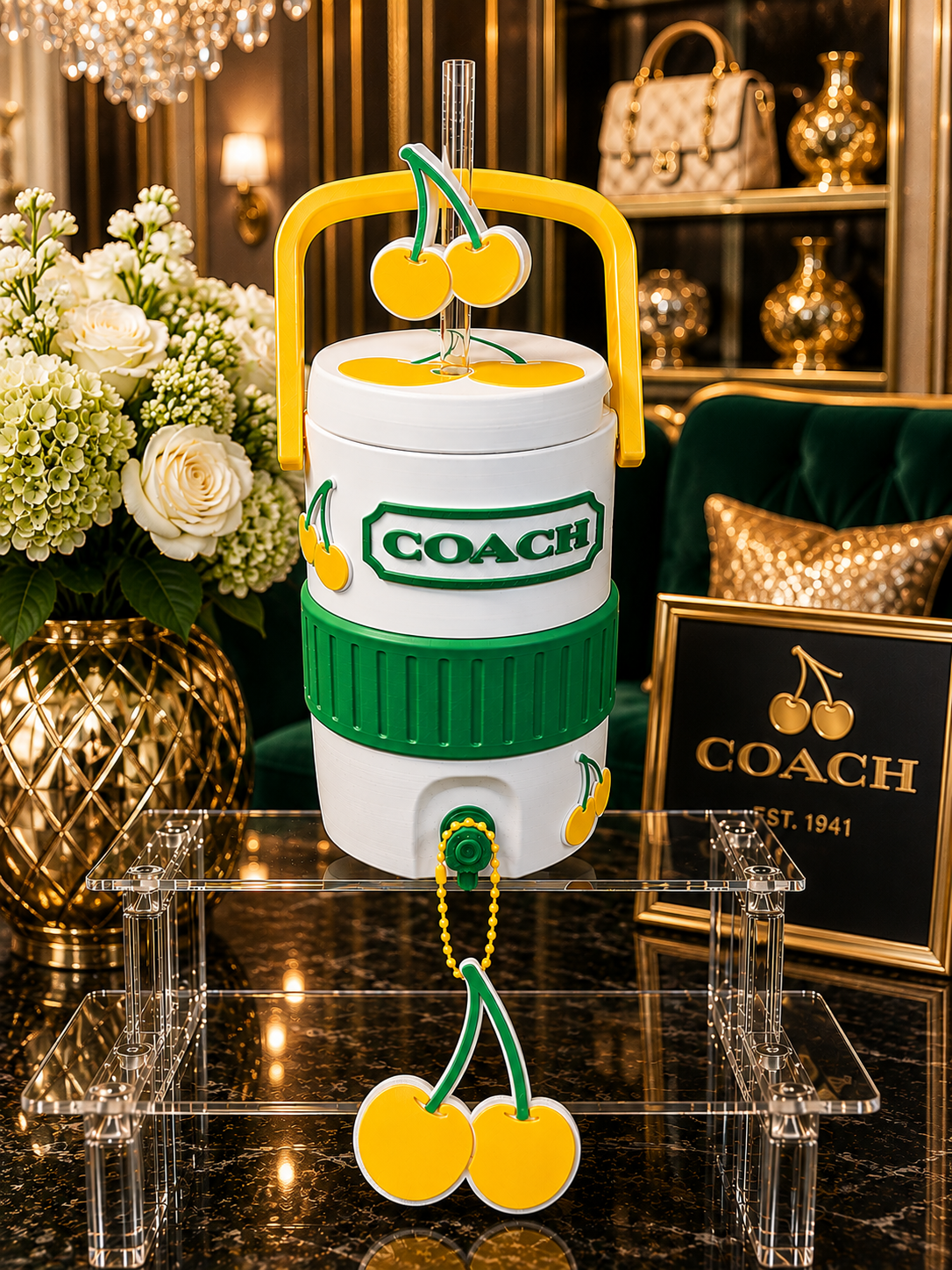 CH Cooler Can Holder 12 oz, 3D Printed Can Holder with Handle, Soda Can Holder